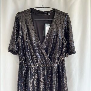 NWT Vero Moda sequin little black dress